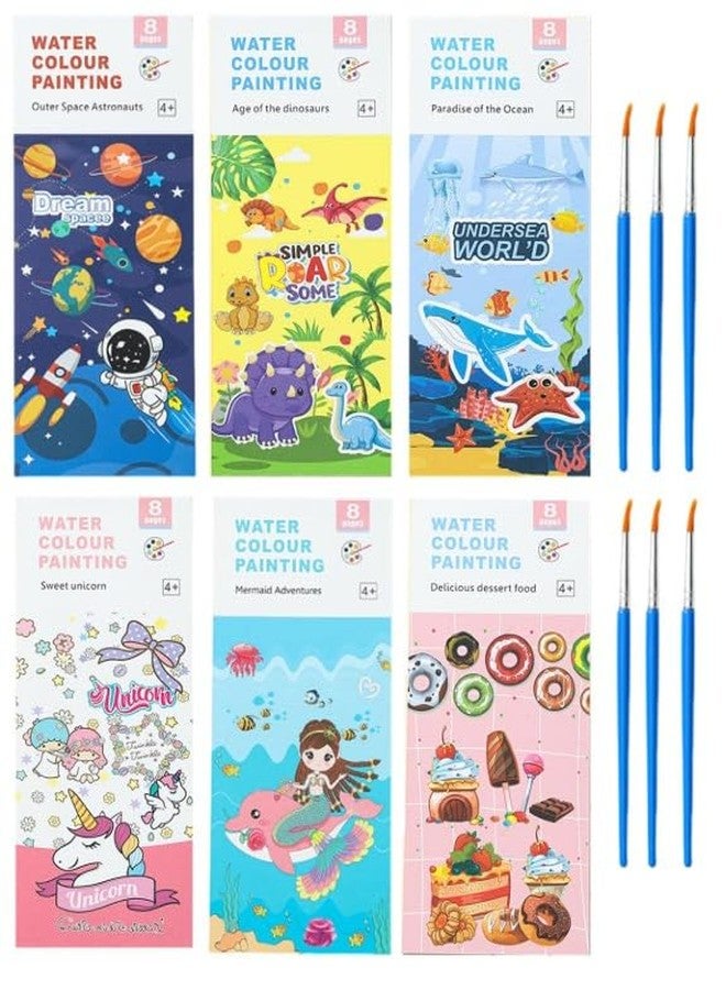 ZQBIEE 8 Card Water Color Drawing Book for Kids with Self-Adhesive and Best Birthday Return Gifts for Kids (Random Color-6Pcs) - Image 1
